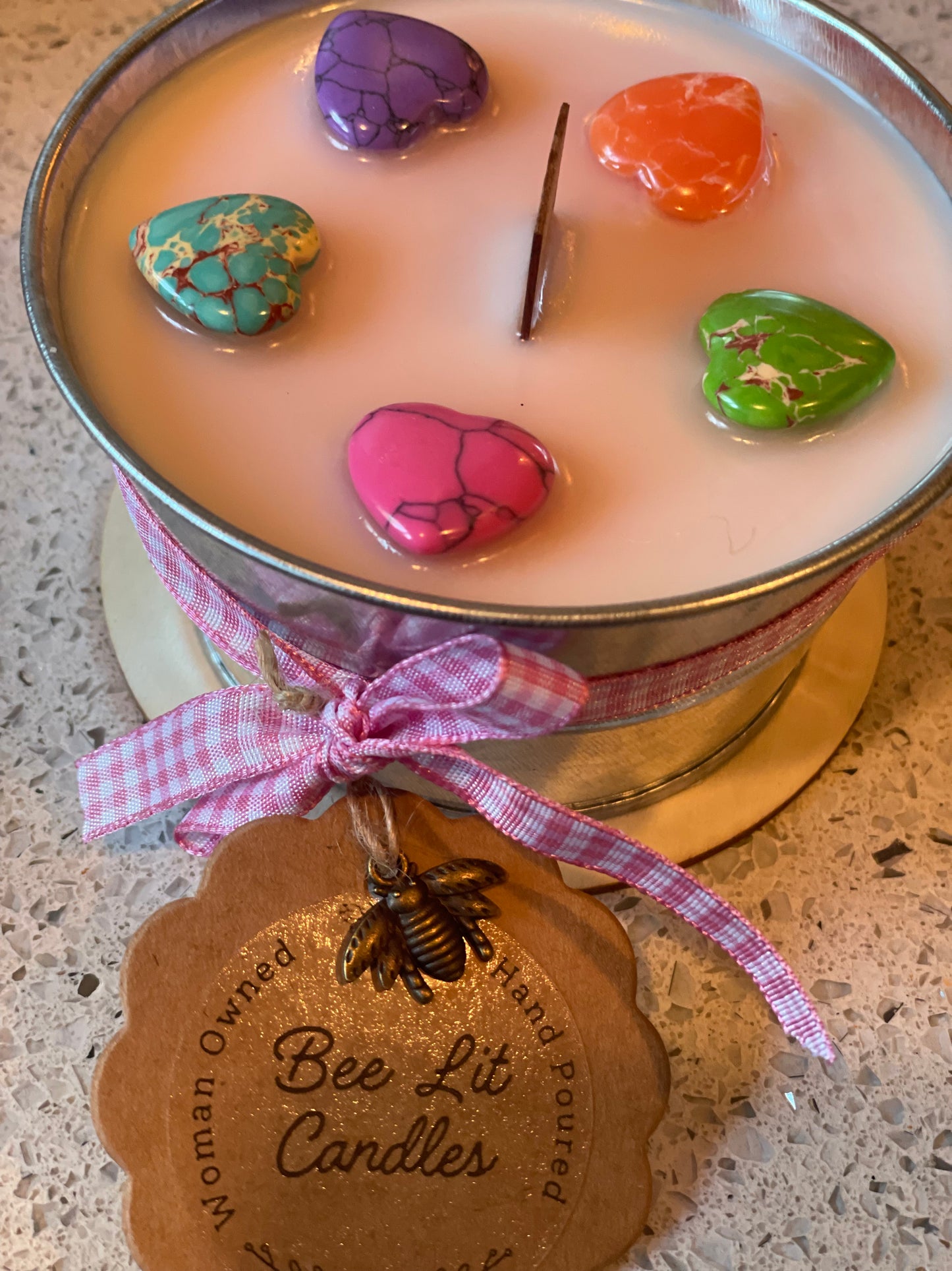 Fruit Salad Galvanized Pail Candle