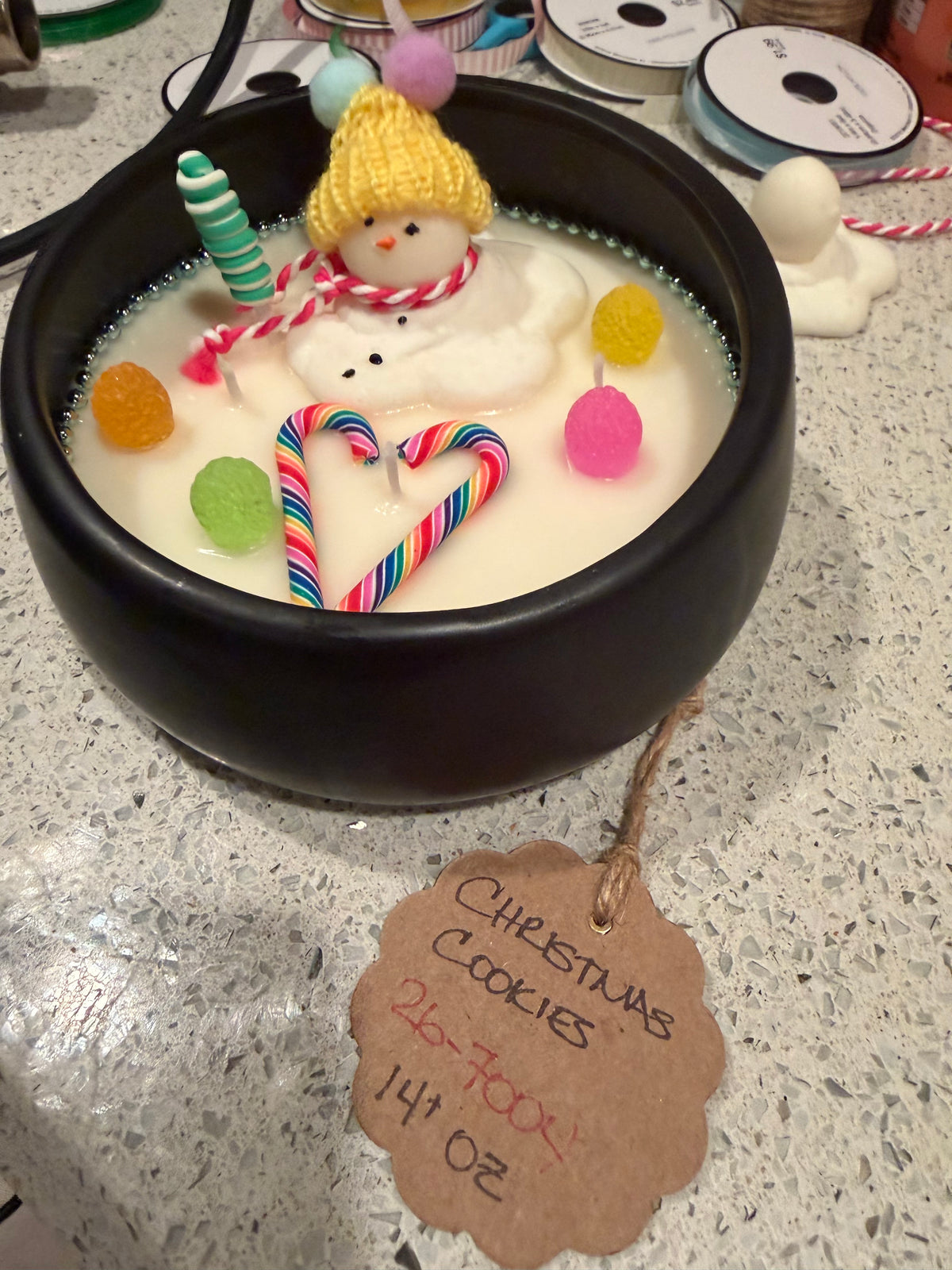 Christmas Cookies Black Candle