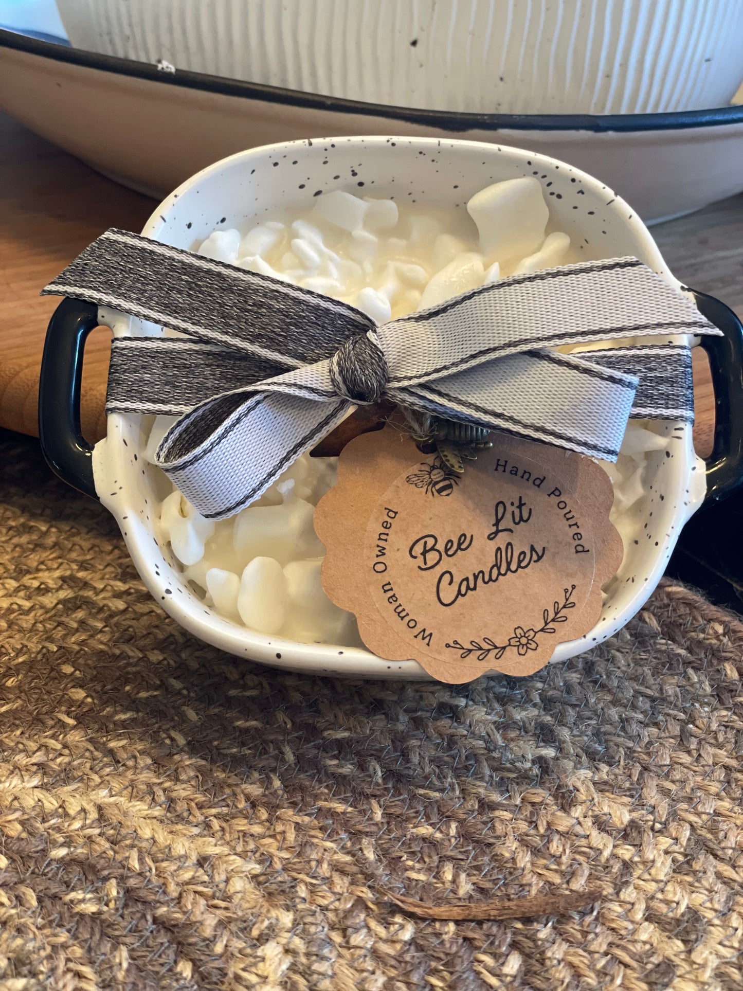 Mahogany Coconut Ceramic Crock