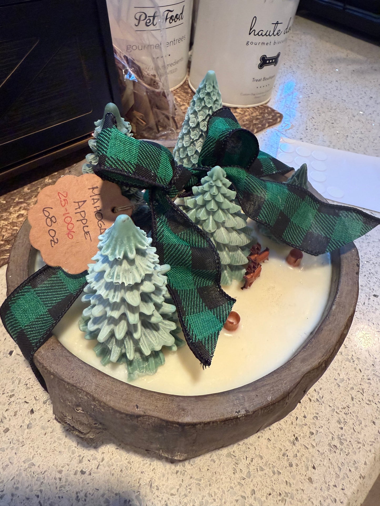 Mahogany Apple Cement Log Candle