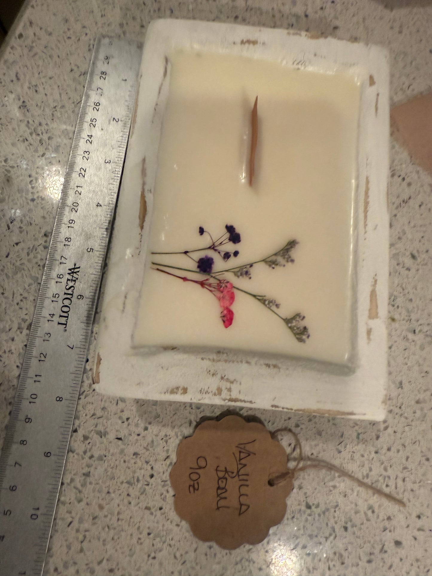 Vanilla Bean 9oz Whitewashed Wood Bowl Candle
