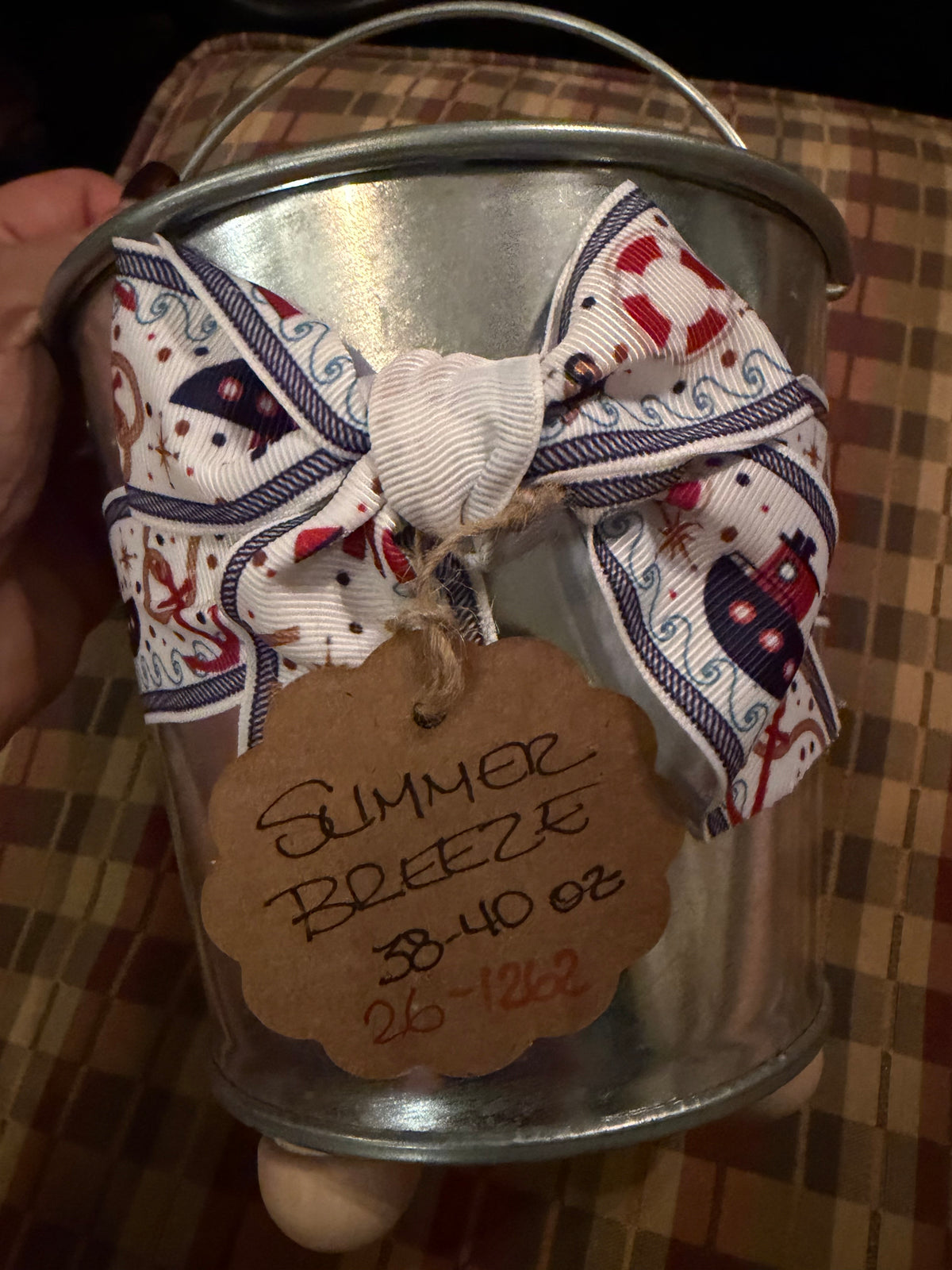 Summer Breeze Galvanized Pail Candle 38oz+
