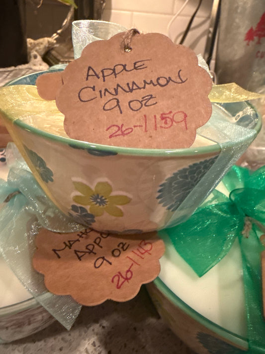 Apple Cinnamon Spring Bowl Candle (9oz)