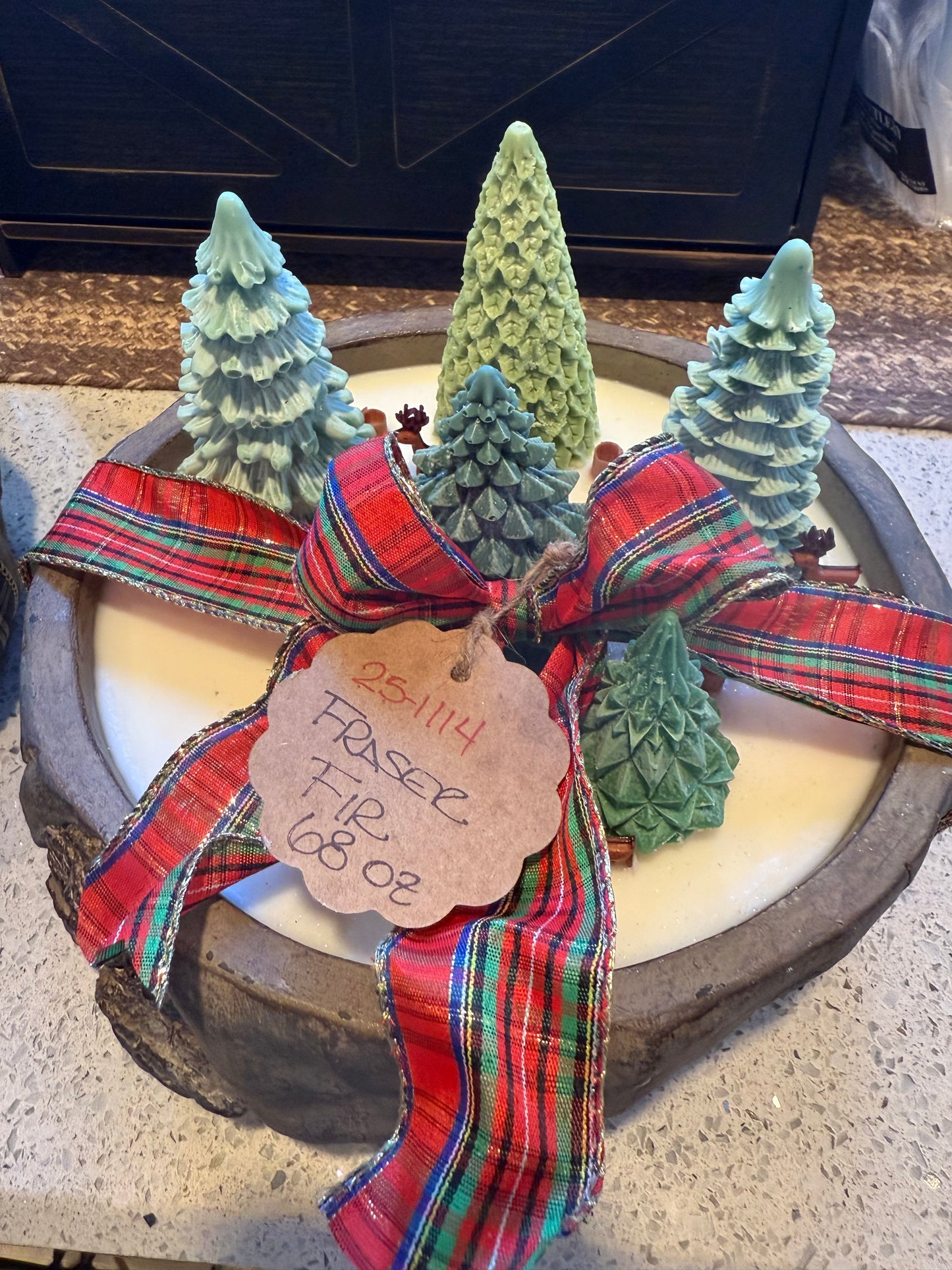 Fraser Fir Cement Log Candle