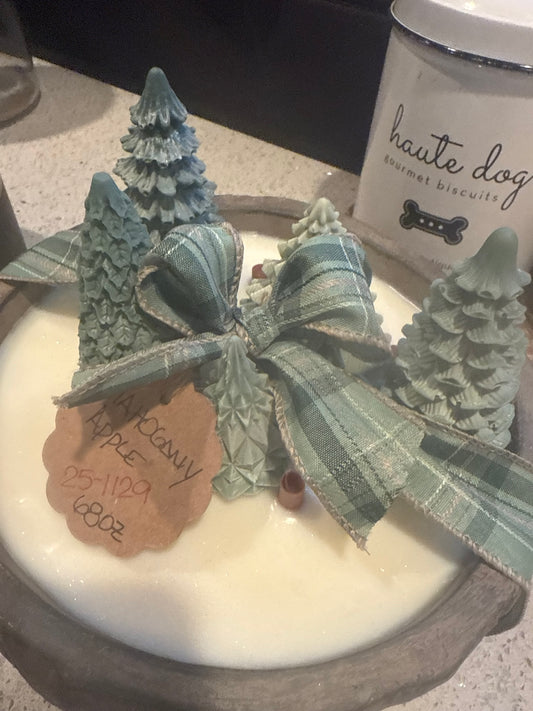 Mahogany Apple Cement Log Candle