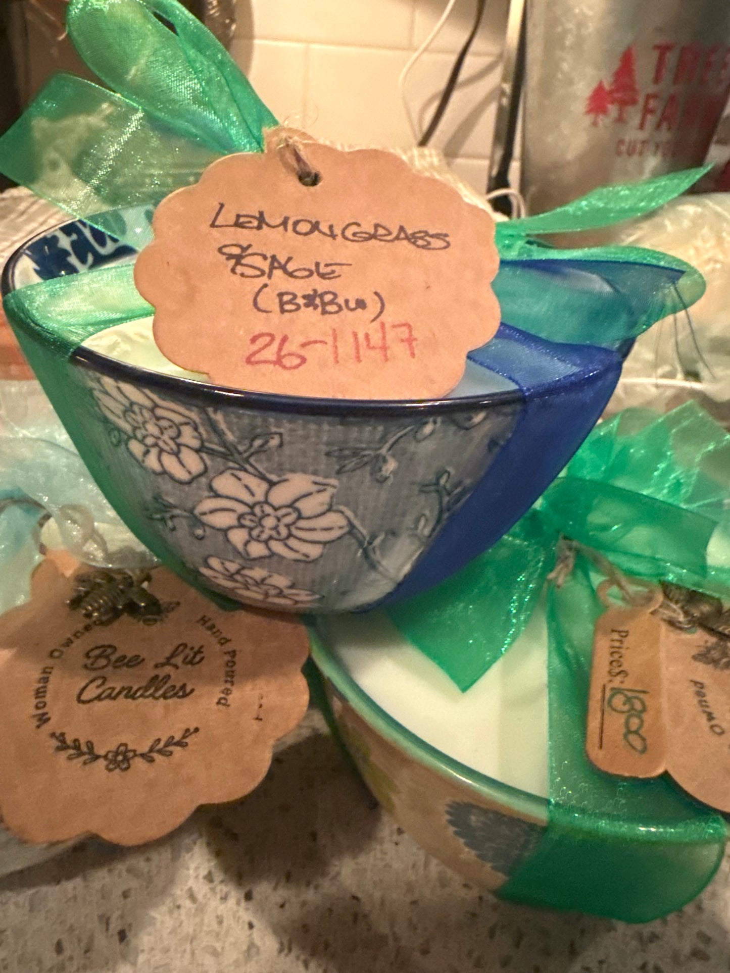 Lemongrass & Sage Spring Bowl Candles (9oz)