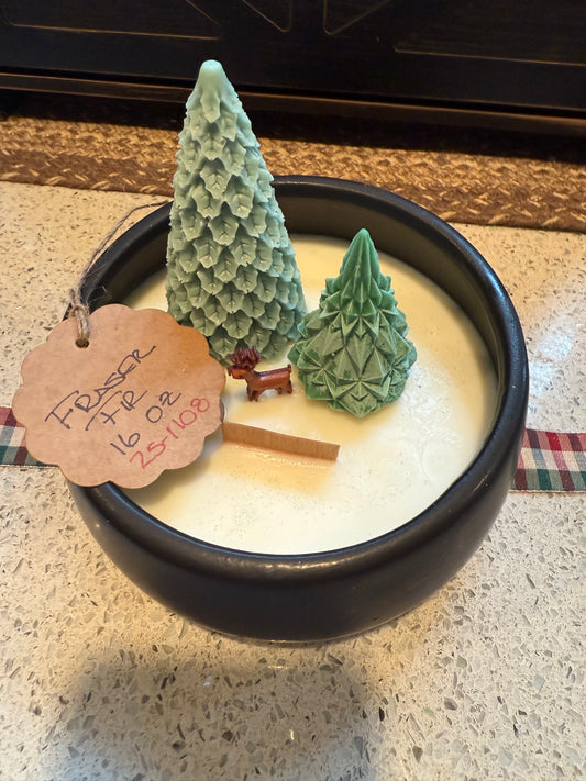 Fraser Fir Black Candle