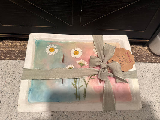 Hippie Chic 9oz Whitewashed Rectangular Wood Bowl Candle