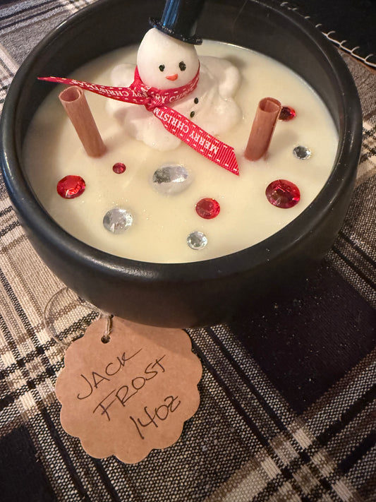 Jack Frost 14oz Black Candle