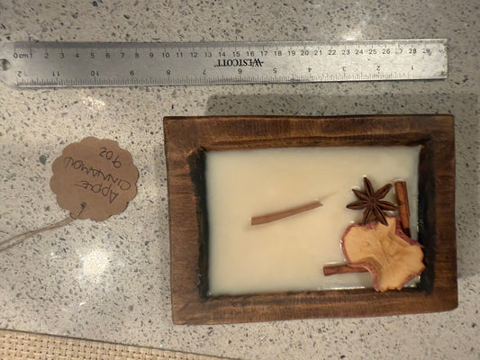 Apple Cinnamon 9oz Wood Bowl Candle