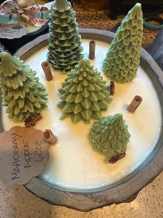 Mahogany Apple Cement Log Candle