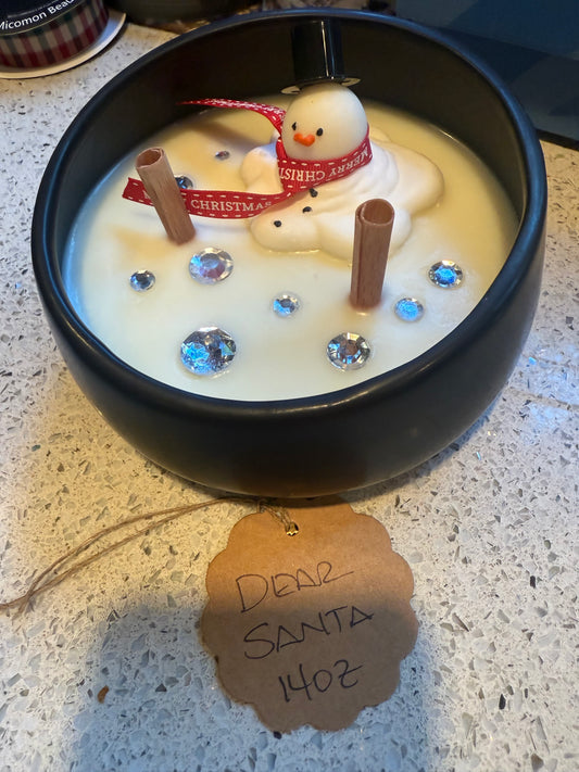 Dear Santa 14oz Black Candle