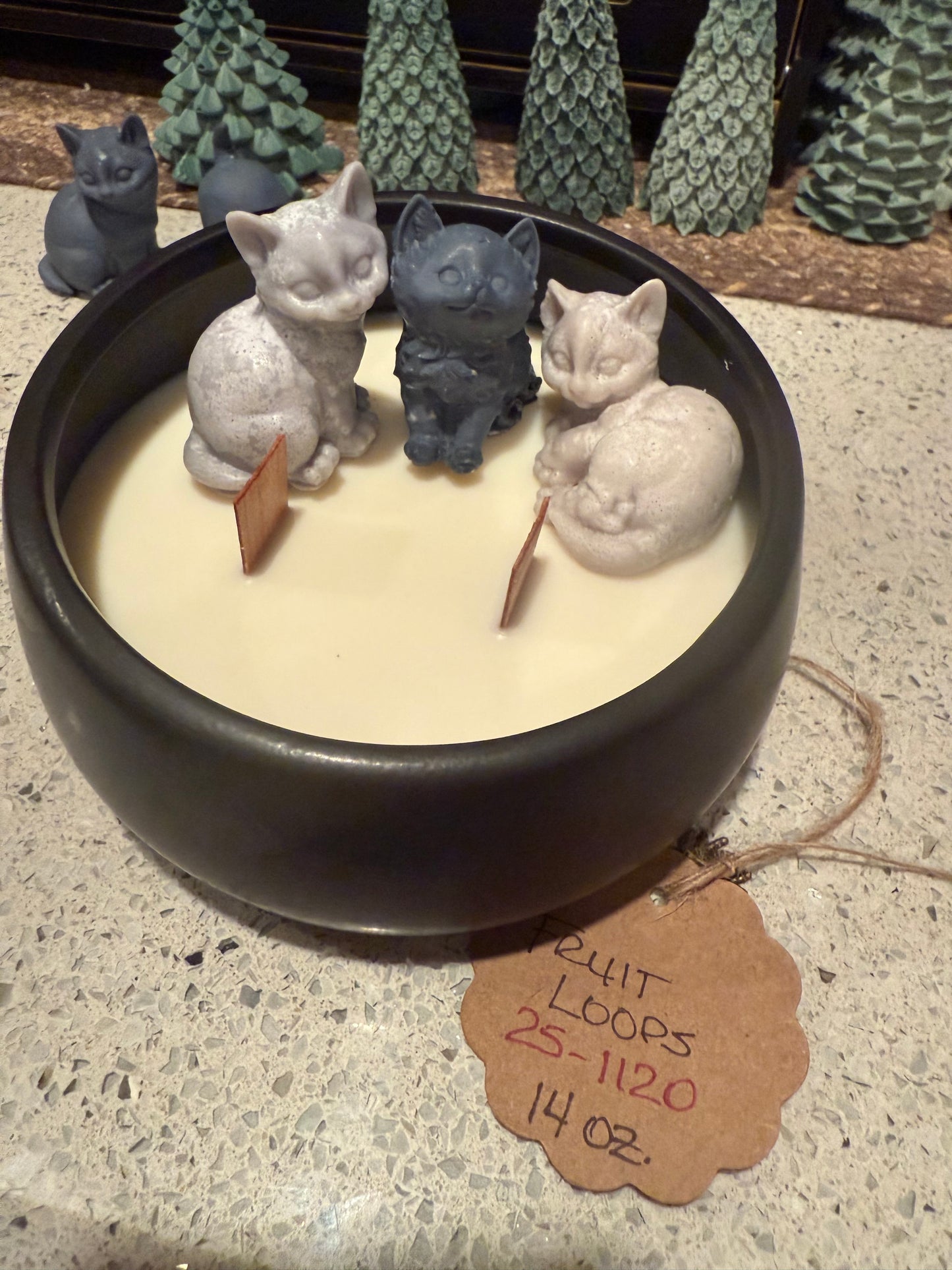 Fruit Loops Black Candle