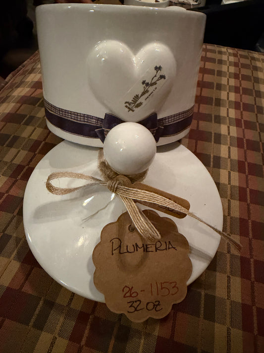 Plumeria Heart Crock Candle32oz