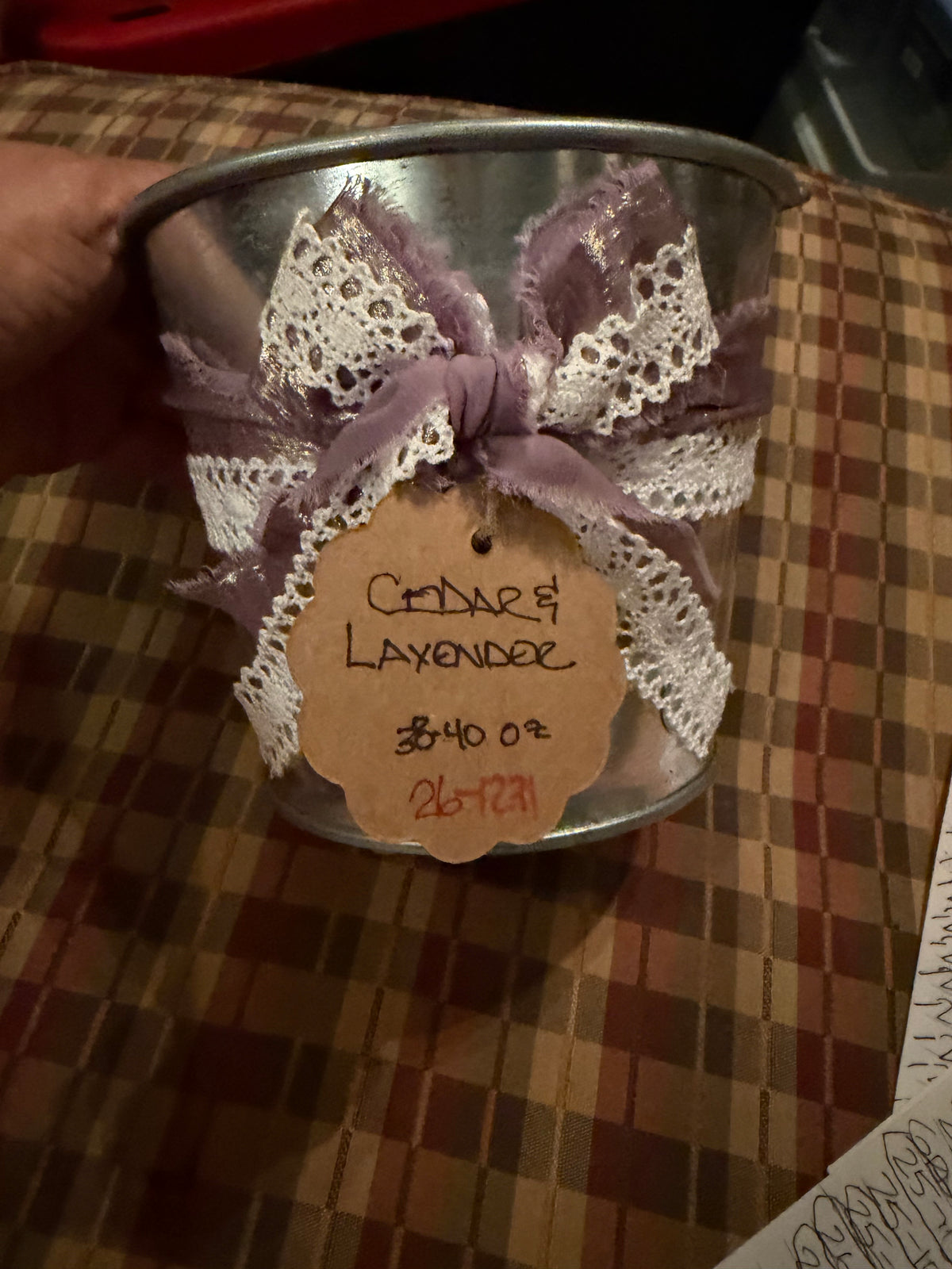 Cedar + Lavender Galvanized Pail Candle 38oz+