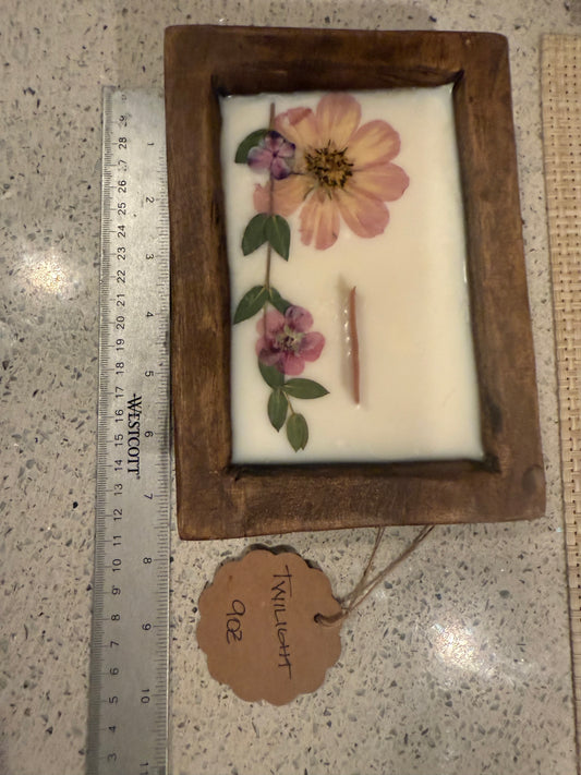 Twilight 9oz Rectangular Wood Bowl Candle