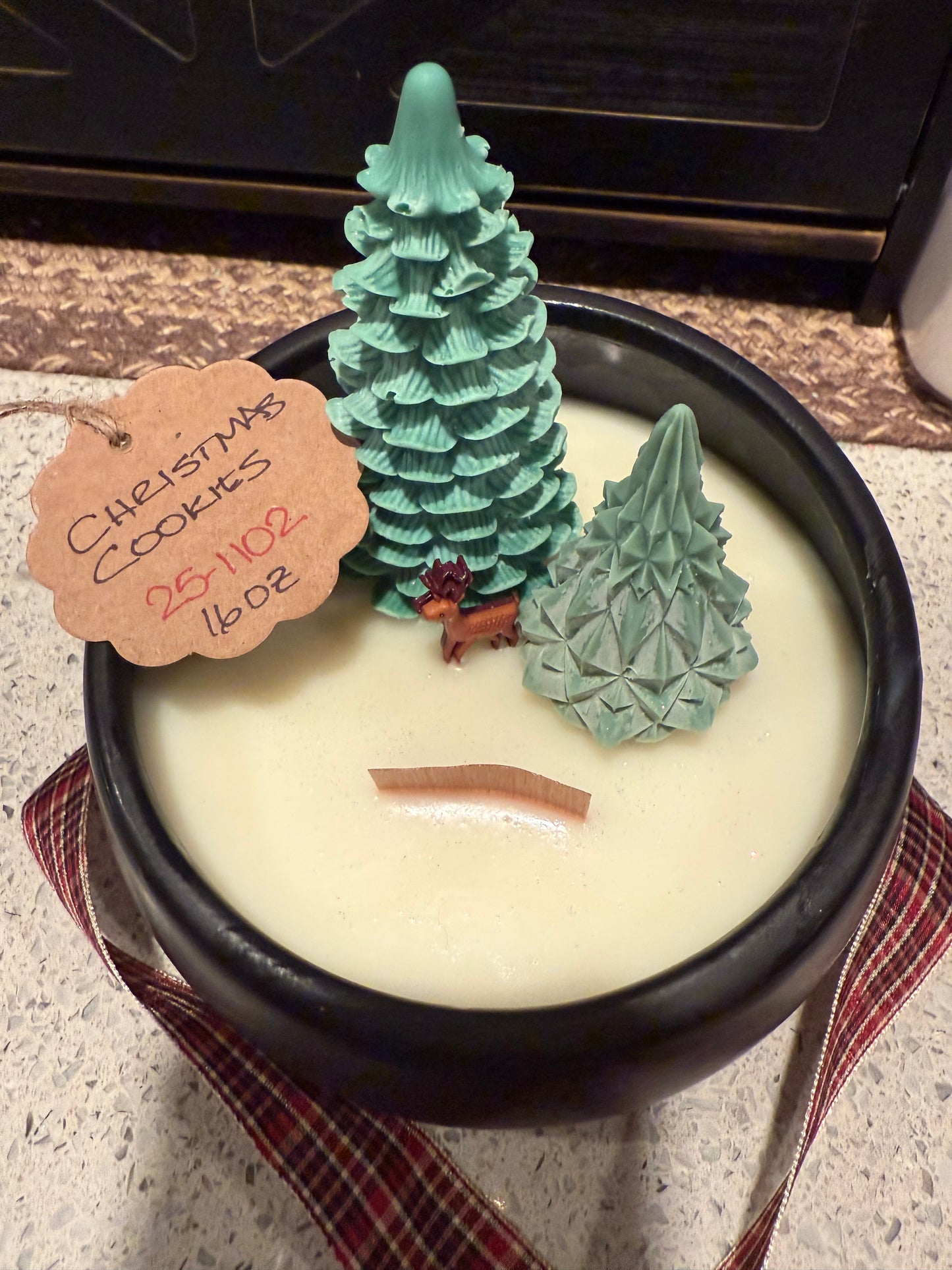 Christmas Cookies Black Candle