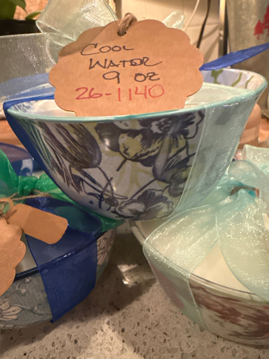 Cool Water Spring Bowl Candle (9oz)