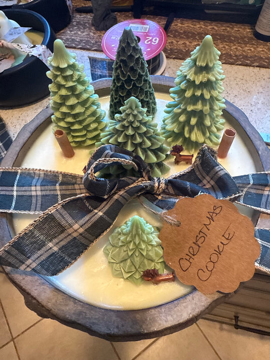 Christmas Cookies Cement Log Candle